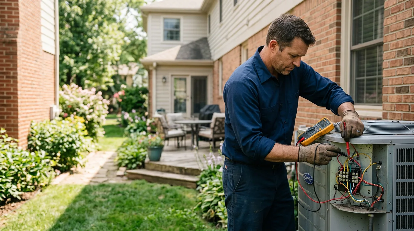 HVAC technician working near Irvine, CA